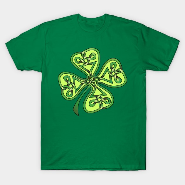 Four Leaf Clover T-Shirt by KnotYourWorld4